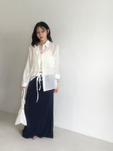 Airy shell see-through shirt (7c)