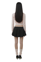 Canelé fake pocket skirt, Black