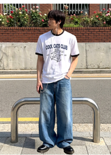 エッセンシャルスタンダード半袖リンガーTシャツ Cool Cats Club ホワイト