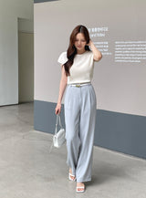 Flynn Summer Cool Pintuck Wide Slacks