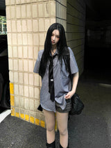 26SS★ [ MADE / Tie Set ] Silk Stripe Classic Shirt Short Sleeve Version