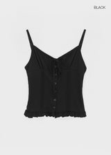 [MADE] Cocoru Frill Ribbon Sleeveless Top