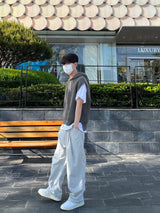 Over hood knit vest