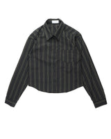  LINE STRIPE CROP SHIRT