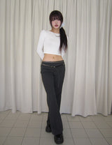 pinter striped ローライズパンツ