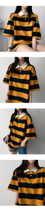 オークルカラーラグビープライスカラーショートスリーブTシャツ