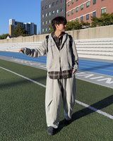 Dust Pocket Hooded Zip-Up (Gray)