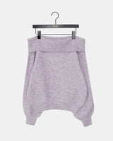 Jeune Off-Shoulder Loose-Fit Long Sleeve Knit
