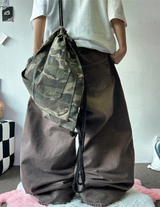 HIGH QUALITY 🩶 ASYMMETRIC RIVET POCKET BALLOON WASHED DENIM 🩶🤎 - 2 COLORS, 2 SIZES