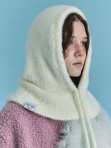 KNIT BALACLAVA IN CREAM WING