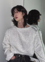 Local shoulder chain hairy knit