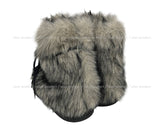 Fog Ribbon Fur Half Boots