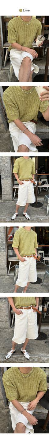 [S/S] Boucle scasi round half knit (10color)