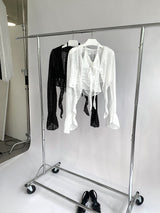 Rose frill sleeveless cardigan set