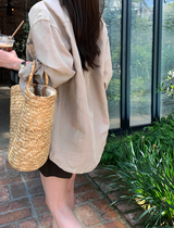 Lloyd Bamboo Rattan Shoulder Bag / 2 colors