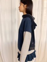 REVERSIBLE FRILL MUFFLER (NAVY)