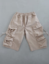 [UNISEX] バミューダカーゴワイドパンツ
