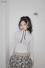 ウールテンセルソフトタートルネックロングスリーブTシャツ