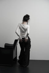 [label]バック ツーウェイ ジッパー ロングスリーブ(white)