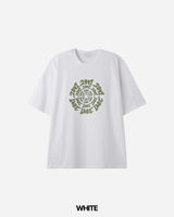 タイムプリントショーツスリーブTシャツ