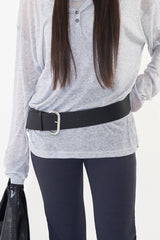 Bold leather belt