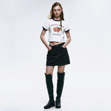 ライフイズアピーチクロップリンがーTシャツ_ホワイト