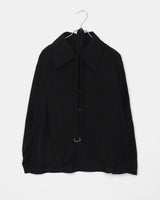 Mirun belt high-neck overlay shirt