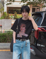 ルアテクスチャーボウィ半袖Tシャツ