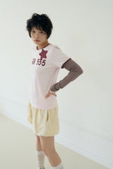 SKR 555 LAYERED TOP (PINK)