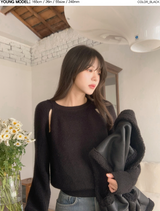 JF Slit Round Rib Loose Knit (5color)