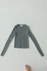 V-neck Knit Sleeveless Cardigan Set