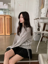 サンシャインウールボートネックニット＋タイセット (4color)