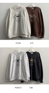ベーシックレタリングナッピングスウェットシャツ