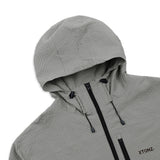XJ132 CHECK WRINKLE WINDBREAKER (WARM GRAY)
