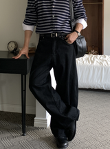 メイアプレミアムアダルトスリーニードルカーブドワイドデニムパンツ