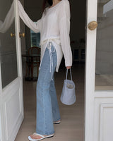 Nizen bootcut denim pants