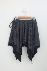 stripe ribbonline wave skirt