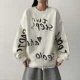 Pen Lettering Printing Round Knit