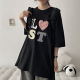 Lost Patch Checkered Stripe Short Sleeve T-shirt (3 colors) H&L