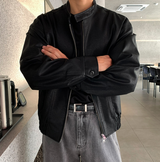 Bake Eco YKK Biker Leather Blouson Jacket