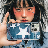 パッチド スター ポケット デニム ウォッシュ ブルー (SV_Epoxy)