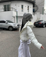 Stripe hood jumper (기모)