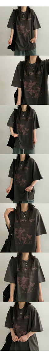 Rose short-sleeved T-shirt