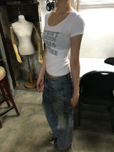 オイルウォッシュローサギングパンツ