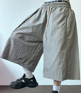 HIGH QUALITY💜SNAP NYLON BERMUDA PANTS 💚🤍🤎🖤6COLOR