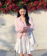 Spring soft cardigan set_baby pink