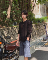 ダンズワンタックワイドバミューダパンツ