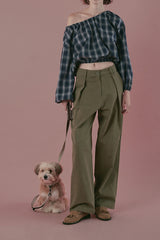 Cotton chino pants_khaki