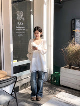 RS パステルモヘアウールニットカーディガン (6color)