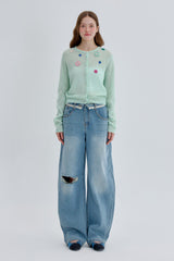 Petal Knit Cardigan [Mint]
